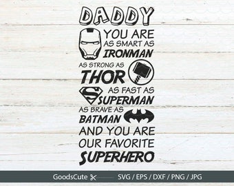 Download Daddy superhero | Etsy