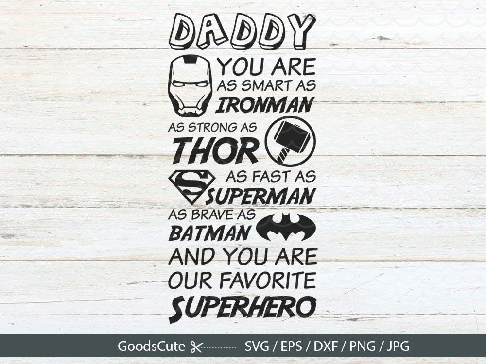 Download Superhero Daddy SVG Daddy SVG Fathers Day File DIY Dad ...
