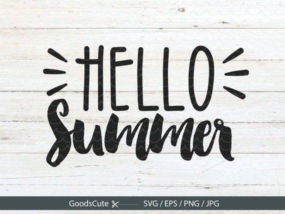 Summer SVG Hello Summer SVG Files Vector for Silhouette | Etsy