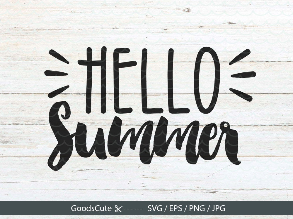 Download Summer SVG Hello Summer SVG Files Vector for Silhouette | Etsy