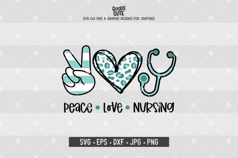Download Peace Love Nursing SVG Nurse SVG Nursing Student Design | Etsy