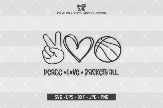 Download Peace Love Basketball Svg Sport Nba Svg Funny Quotes Design Etsy