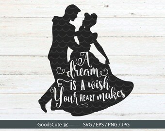 Cinderella SVG, Cinderella Quote SVG Files Vector for Silhouette Cricut Cutting Machine Design Download Print