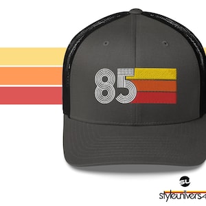 85 - 40th Birthday Gift for Women Men - 1985 Retro Trucker Hat for Men Women - Custom Embroidery - Birthday Hat for Him or Her
