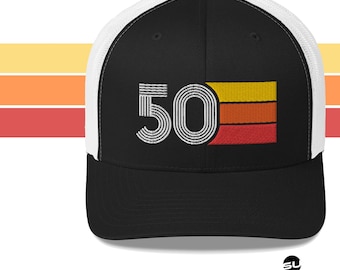 Retro 50th Birthday Trucker Hat - Vintage Style Gift