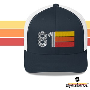 81 Retro 1981 Födelsedagspresent Hatt Herr Dam Vintage Truckerkeps