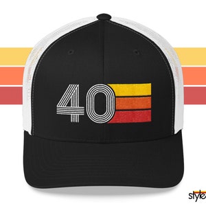 40 - 40th birthday hat, 40th birthday decoration, Trucker hat for women men, 40th birthday gift for him her
