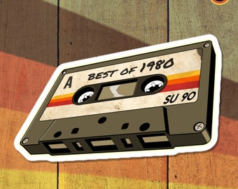 80 - Best of 1980 - Retro Cassette Tape Vinyl Decal stickers