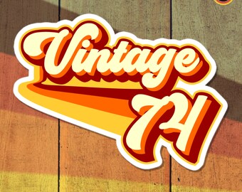 73 - Vintage 1973 Bubble-free Stickers - Etsy