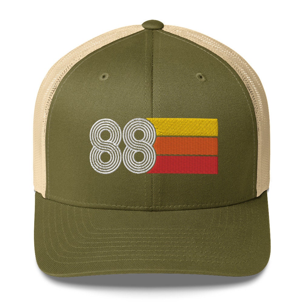 4588 Vintage Trucker Hat Western Trucker Hats Men Women Trendy Snapback 88 - 1988 Retro Trucker Hat for Men Women - Custom  main image 4