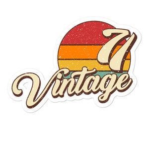 71 - Vintage 1971 - 50. Geburtstag Sticker