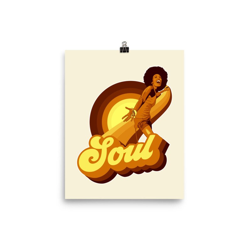 Retro 70's Soul Wall Art Poster Etsy