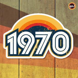 70 - 1970 Retro Sunset stickers