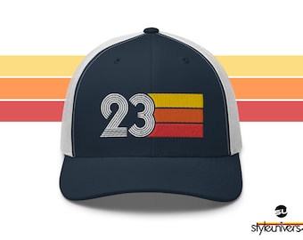 23 - Number 23 Hat Retro Trucker Cap