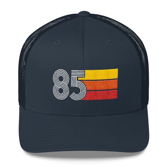 85 - 1985 Retro Trucker Hat for Men Women - Custom Embroidery - Birthday Hat for Him or Her