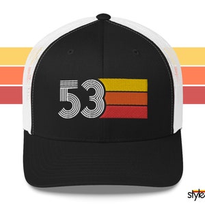 53 Retro Birthday Gift Hat Mens Womens Vintage Trucker Cap