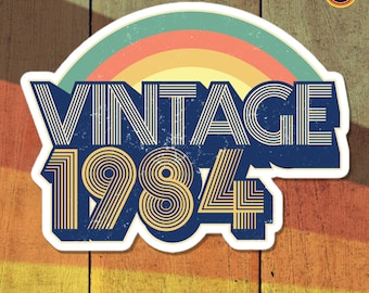 84 - Vintage 1984 Retro Vinyl Stickers