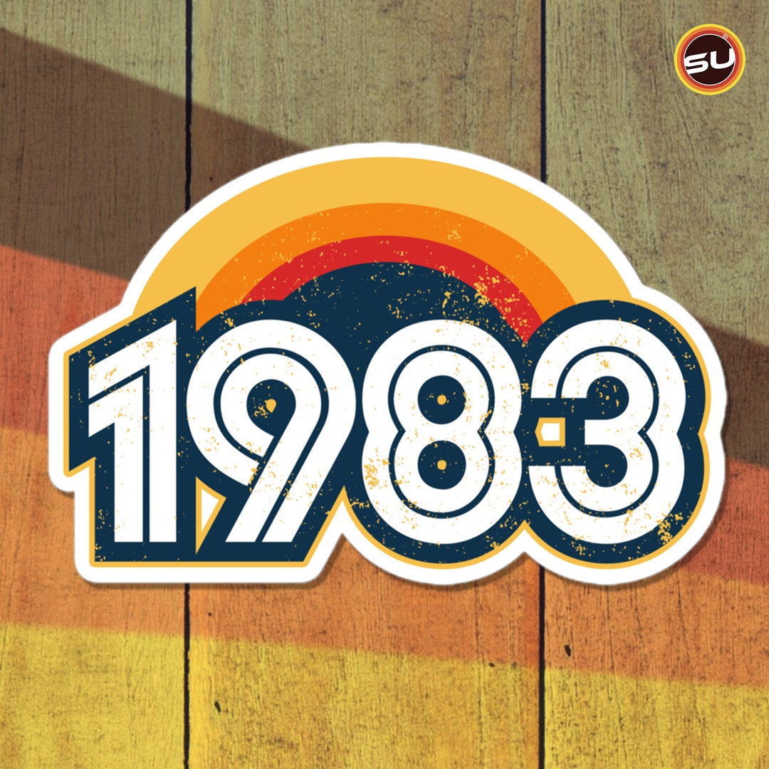 83 - 1983 Retro Sunset Vinyl Stickers - Etsy