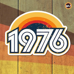 76 - 1976 Retro Sunset stickers