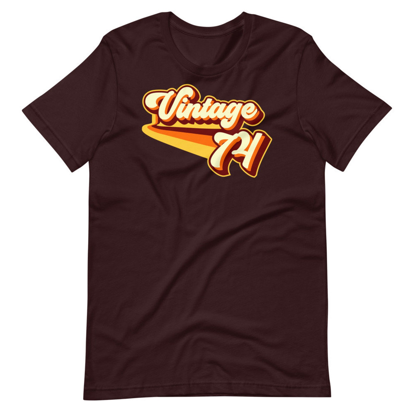 Vintage 74 1974 camiseta Hombres Camiseta Unisex de manga Etsy