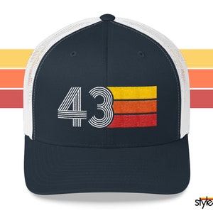 43 Retro Birthday Gift Hat Mens Womens Vintage Trucker Cap