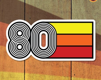 80 - 1980 Retro Tri- Line Decal Decoration Bubble-free Vinyl stickers