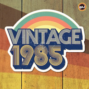 85 - Vintage 1985 Retro Vinyl Decal Stickers