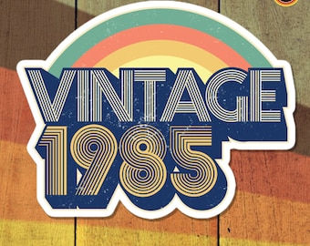 85 - Vintage 1985 Retro Vinyl Stickers