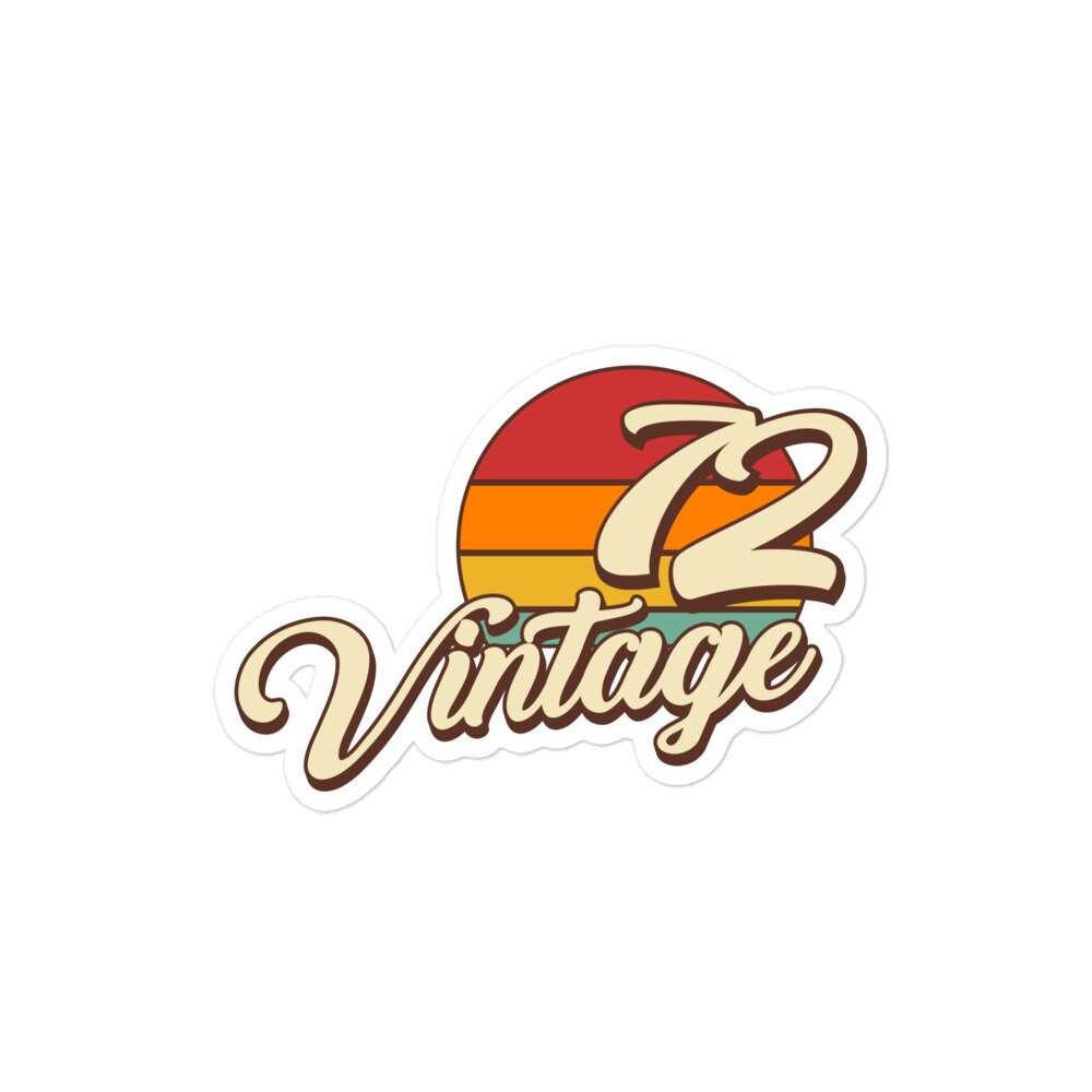 72 - Vintage 1972 Decal Die-cut Vinyl Bubble-free Stickers - Etsy