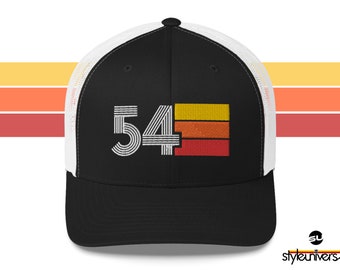 54 Retro Birthday Gift Hat Mens Womens Vintage Trucker Cap