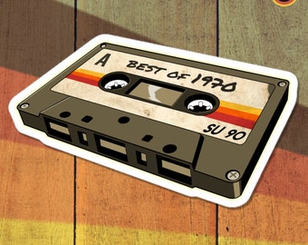 70 - Best of 1970 - Retro Cassette Tape Vinyl Decal stickers