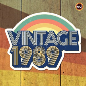 89 - Vintage 1989 Retro Vinyl Decal Stickers