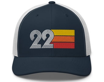Buy 22 - Number 22 Hat Retro Trucker Cap Online in India - Etsy