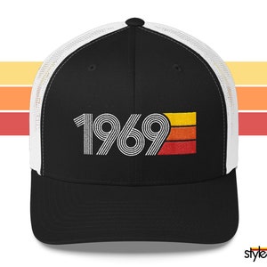 69 Retro 1969 Birthday Gift Hat Mens Womens Vintage Trucker Cap