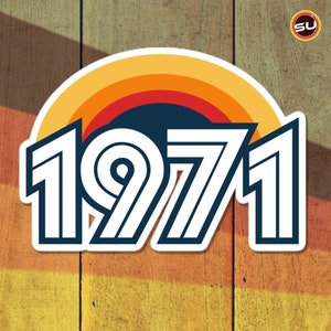 71 - 1971 Retro Sunset stickers