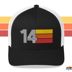 14 Retro Birthday Gift Hat Mens Womens Vintage Trucker Cap