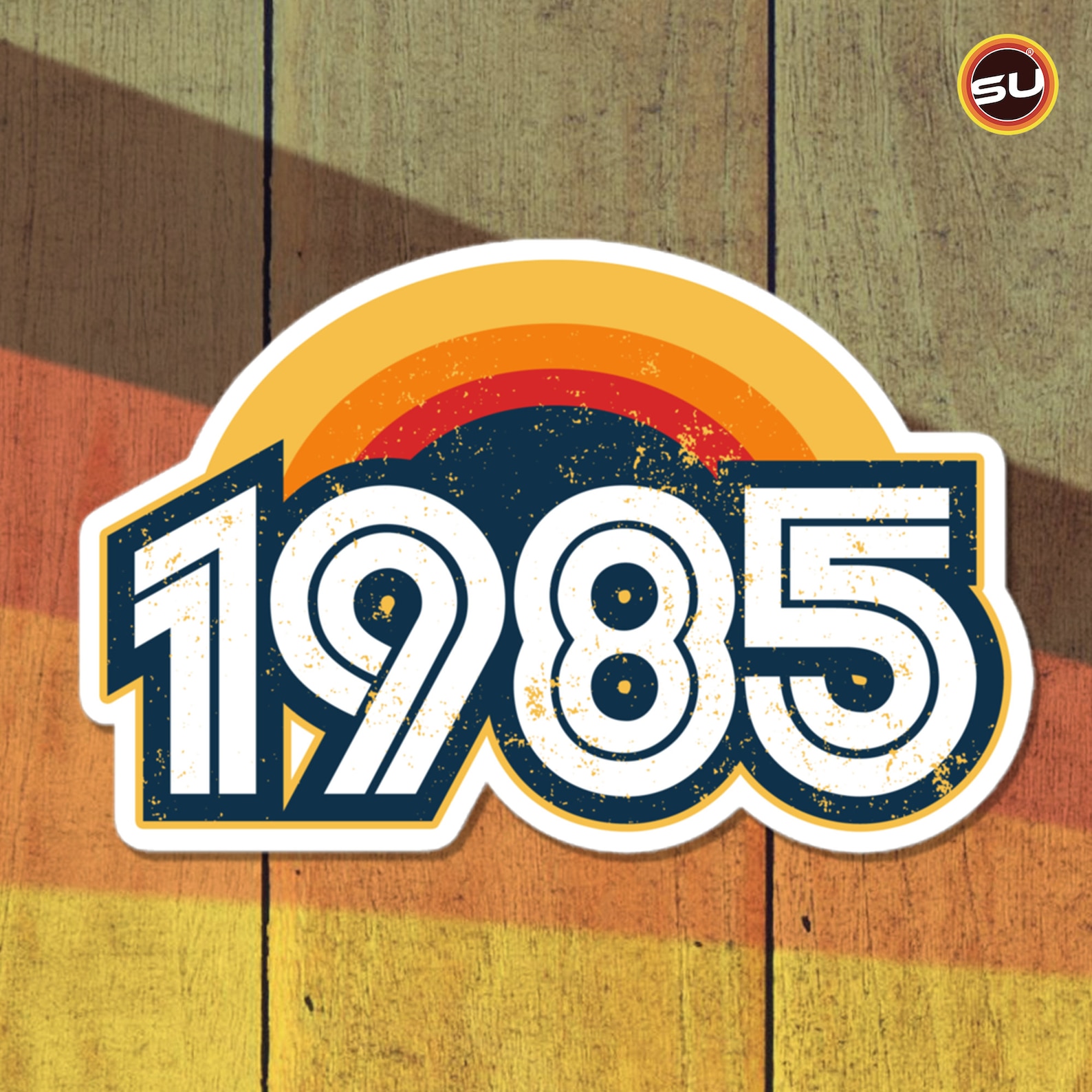 85 - 1985 Retro Sunset Vinyl Stickers - Etsy