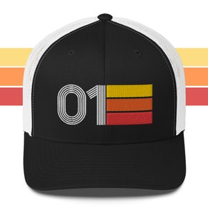 01 Retro 2001  Birthday Mens Womens Trucker Cap