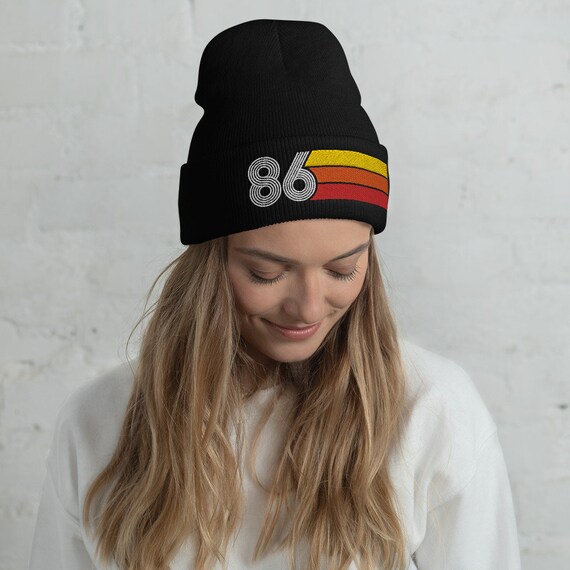 帽子 [Archive]90s Lotto 3line Beanie 86 - 1986 Retro Tri-line Cuffed Beanie - Etsy