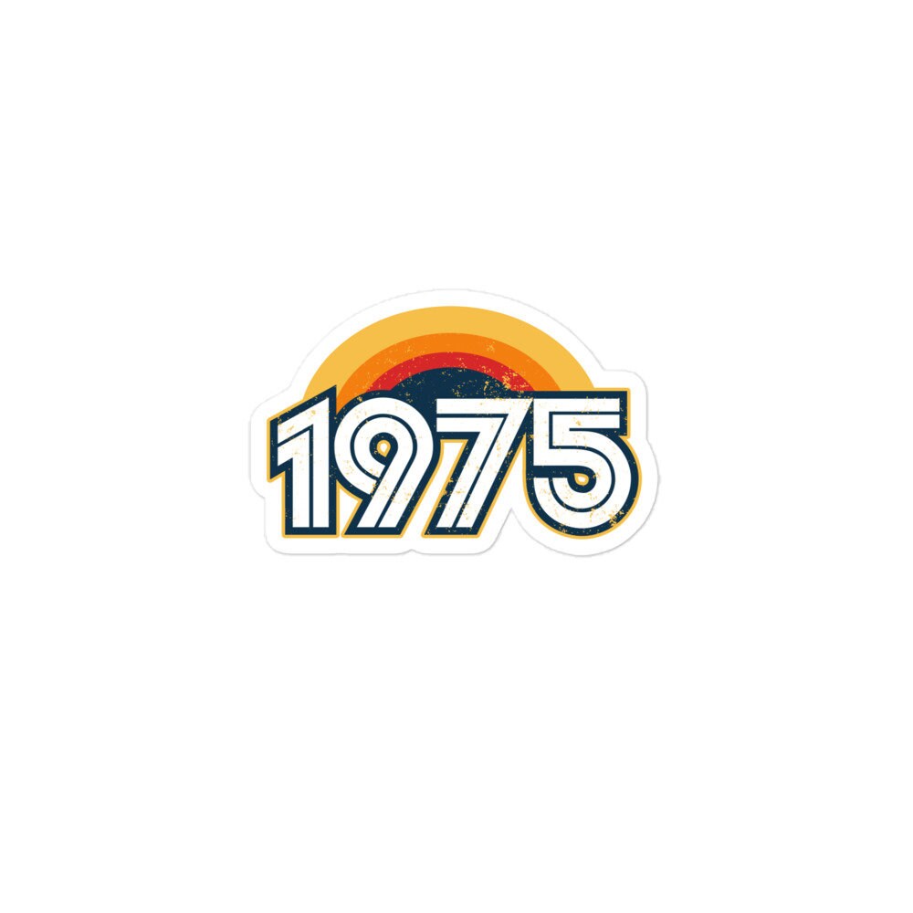 1875 Sticker 75 - 1975 Retro Sunset Stickers - Etsy