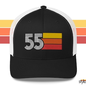 55 Retro 60th Birthday Gift Hat Mens Womens Vintage Trucker Cap