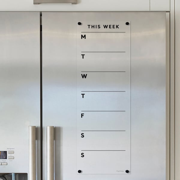 FRIDGE calendar weekly | Magnetic acrylic  | Dry erase calendar