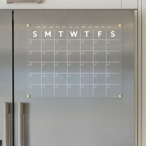 FRIDGE calendar | Magnetic acrylic  | Dry erase calendar