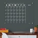Acrylic Calendar with side notes - Dry Erase Calendar for wall -  WHITE TEXT - Lucite Calendar 
