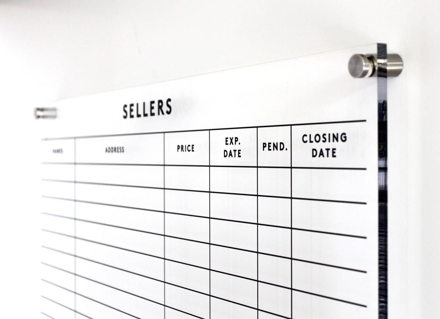 Dry erase board PREMIUM Acrylic Realtor Board Custom Etsy