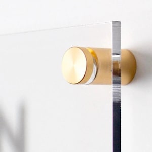 Set 4 or 6 Standoff Mount Hardware for Wall | Gold, Silver, Black or White | Wall Mounting Hardware | Easy Installation | Solid Standoff