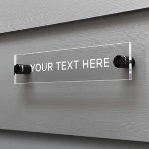 Design Your Own Acrylic Sign | Custom Outdoor Sign with Polished Edges and Durable Hardware | American-Weatherproof Acrylic Outdoor Decor