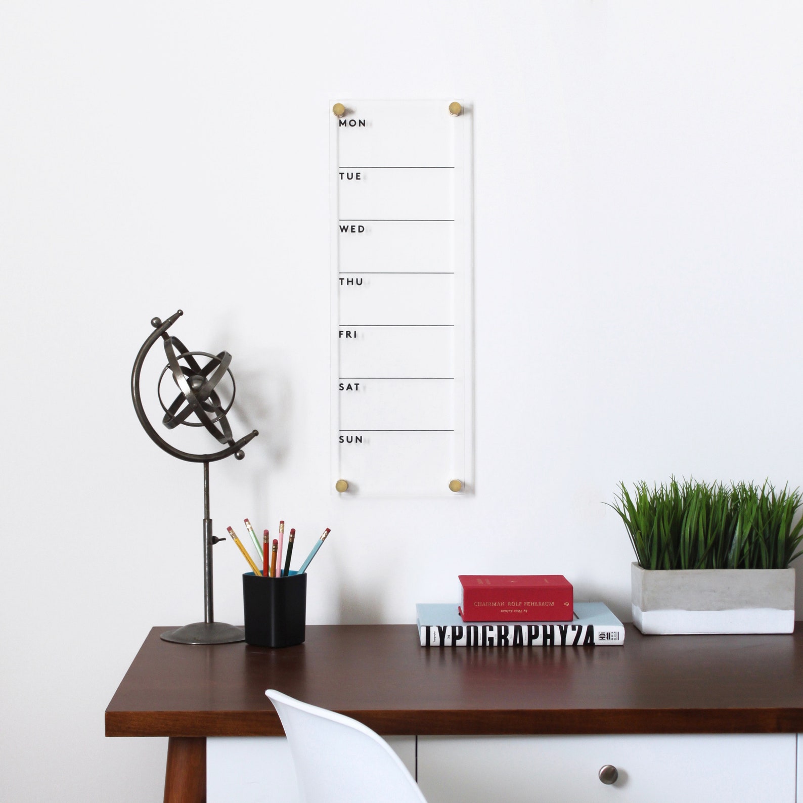 Acrylic Calendar WEEKLY Dry Erase Calendar for Wall Etsy