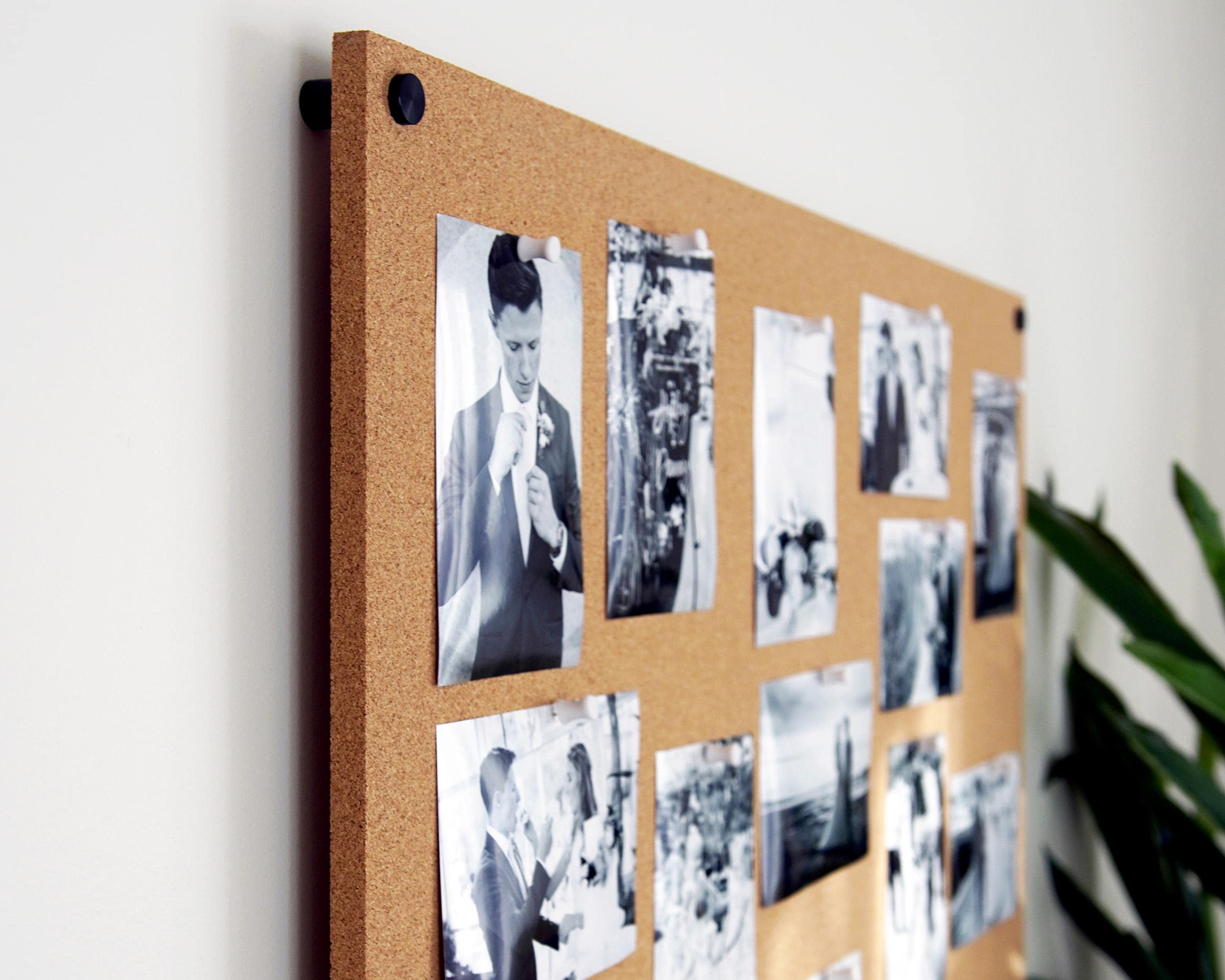 The Original Modern Cork Board for Wall | Floating Cork Board | Standoff Mounts | Minimalist Corkboard for Home or Office