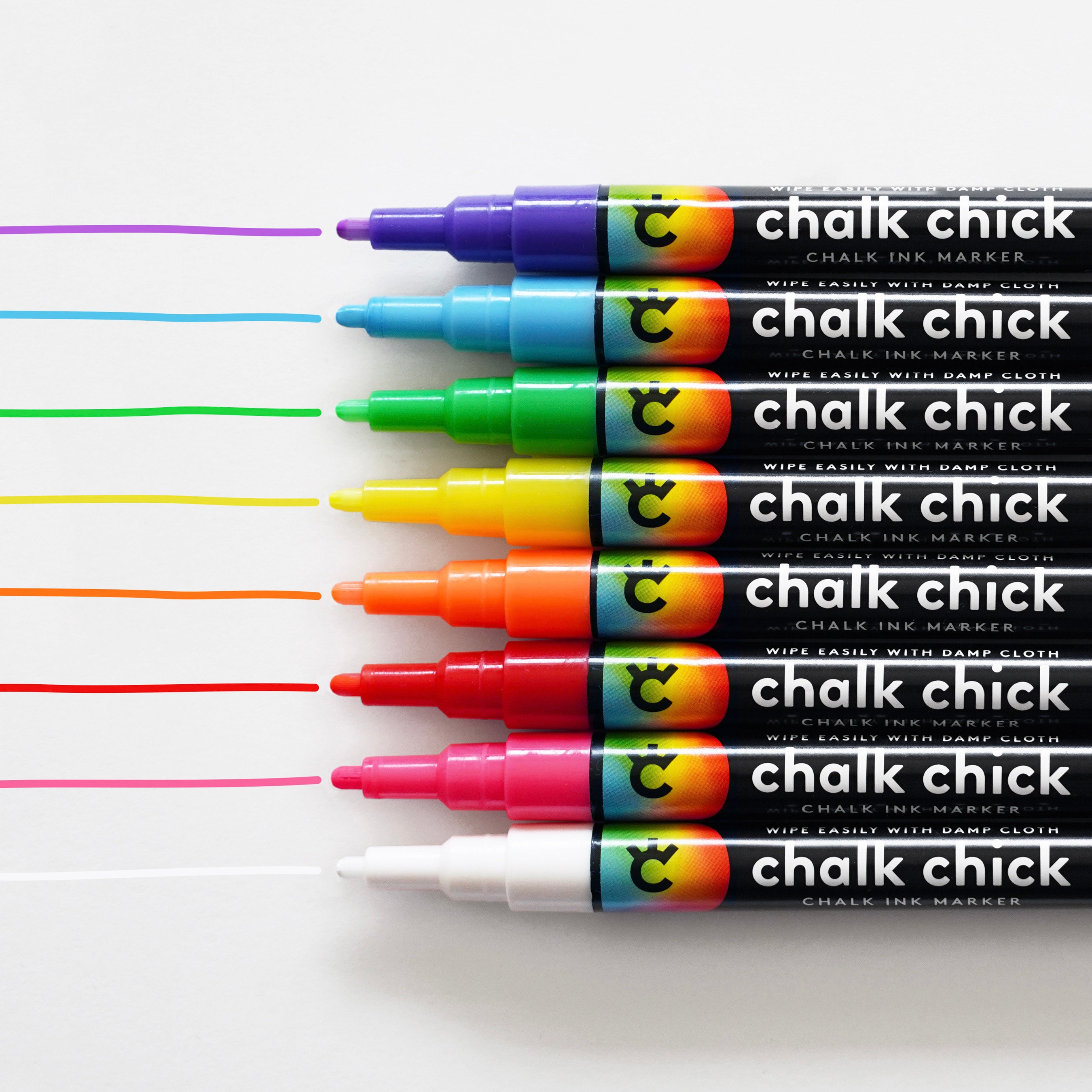Extra Fine Tip Liquid Chalk Markers (30 Pack 1mm) Pastel + Neon